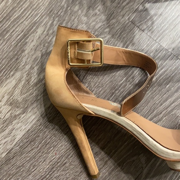Neutral Open Toe Calvin Klein Heels - Picture 7 of 9